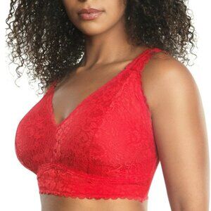 PARFAIT Women's Adriana Wire-Free Lace Bralette - Racing red - 30E New Tags $50!